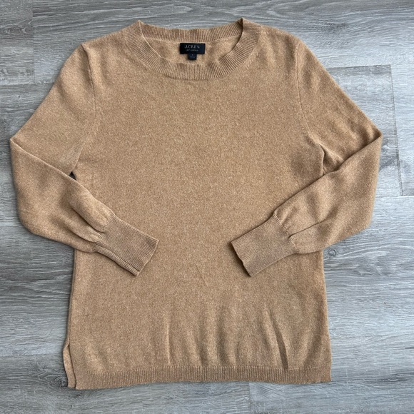 Women’s J Crew 100% cashmere beige sweater size small - Picture 7 of 8